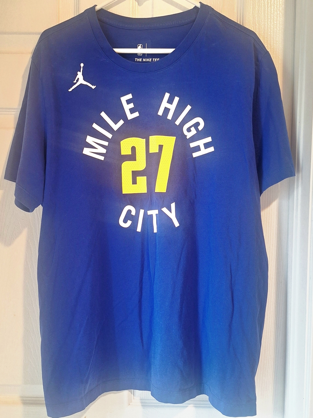 New! Nike Jordan Men’s Blue "Mile High City" 27 Graphic Tee